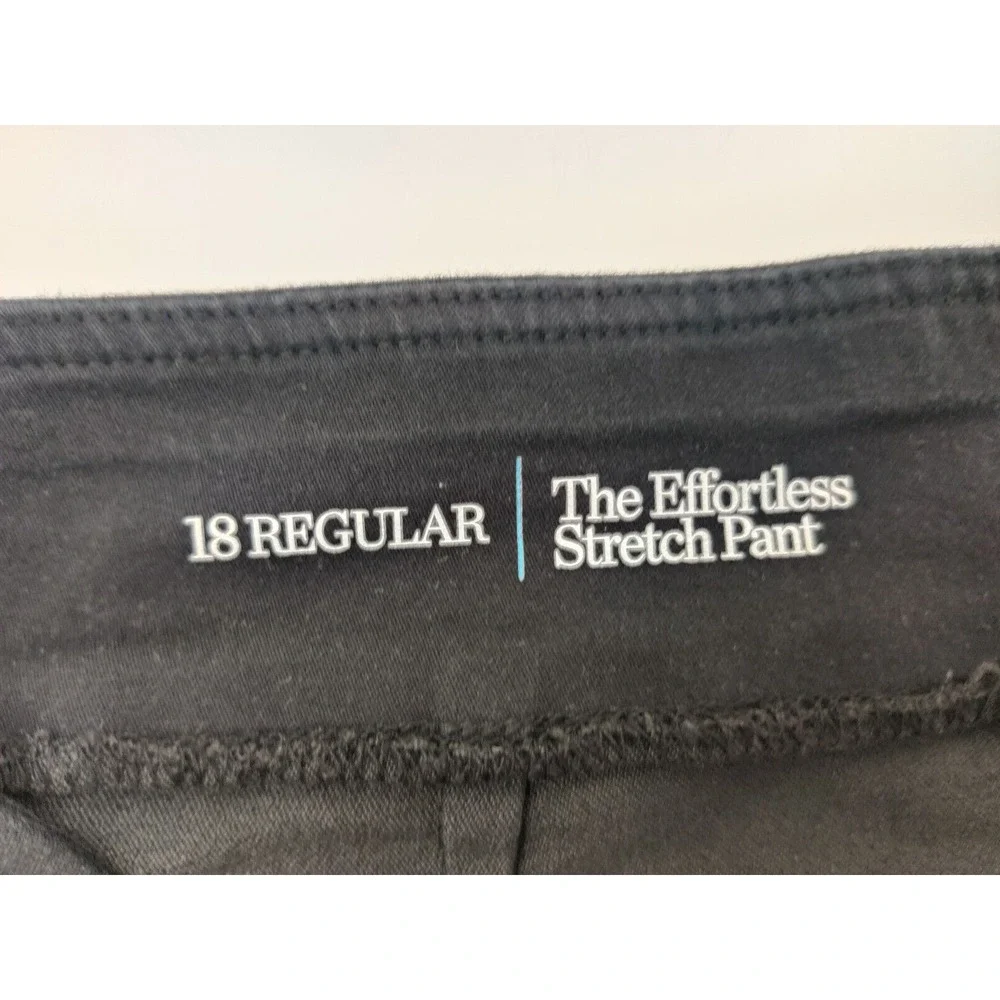 Croft & Barrow Effortless Stretch Woman's Pants Black Straight Leg Sz 18 Regular